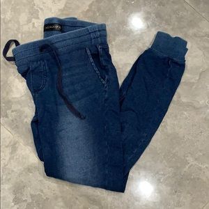 Full tilt faux denim joggers size xs
